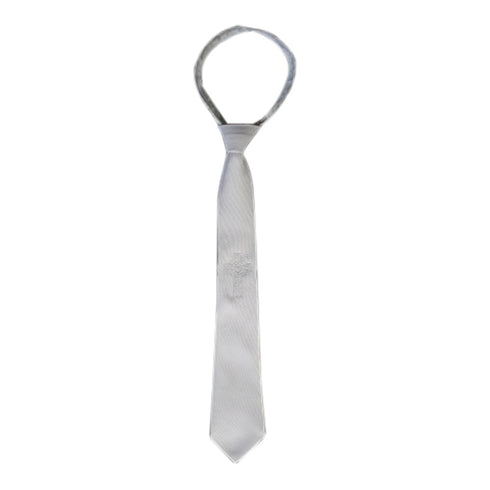 Lito White Embroidered Celtic Cross Communion Zipper Tie L-Xxl - SophiasStyle.com